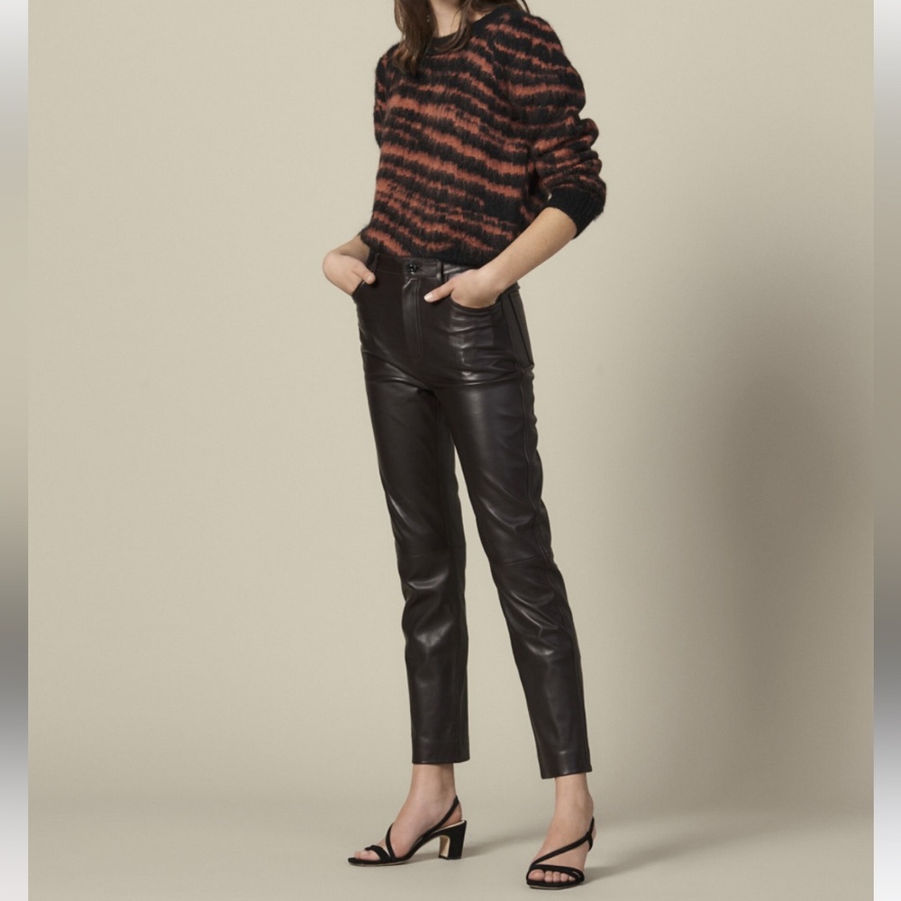 Sandro Lambskin Leather Pants